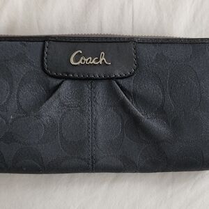 Coach Black Signature Jacquard Wallet